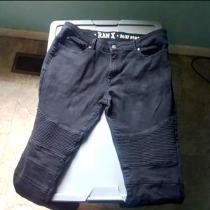 Denim Jeans Biker Raw X